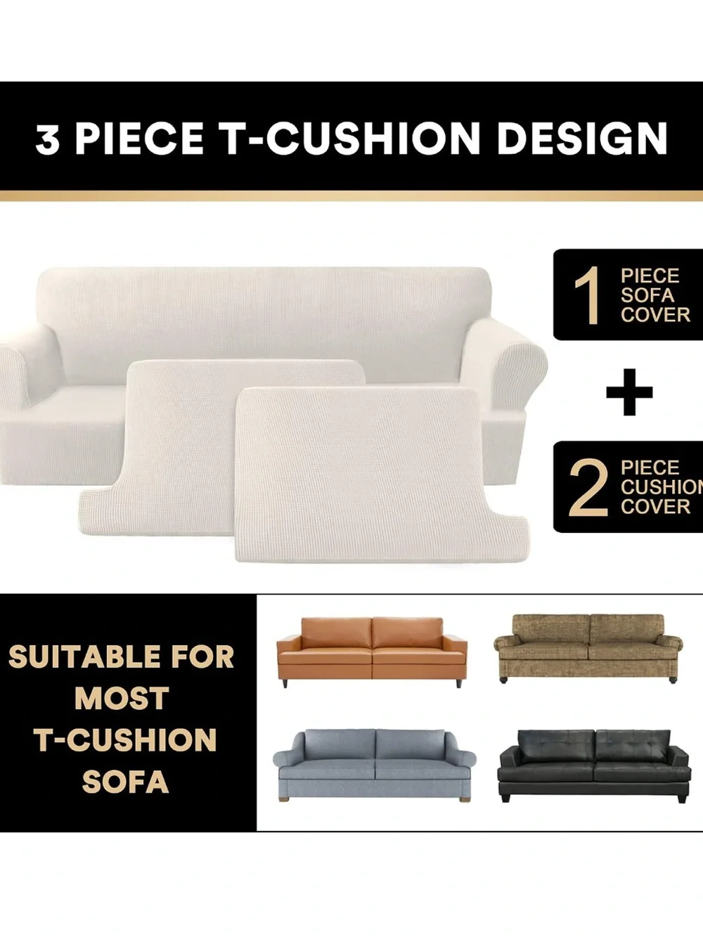T cushion 2 seat sofa cover  NEW